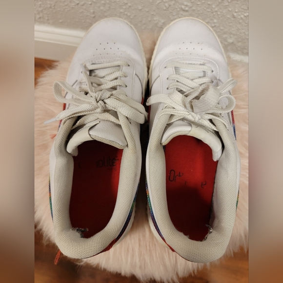 Puma - Women's White Sneakers with Rainbow Tie Dye - Picture 9 of 10